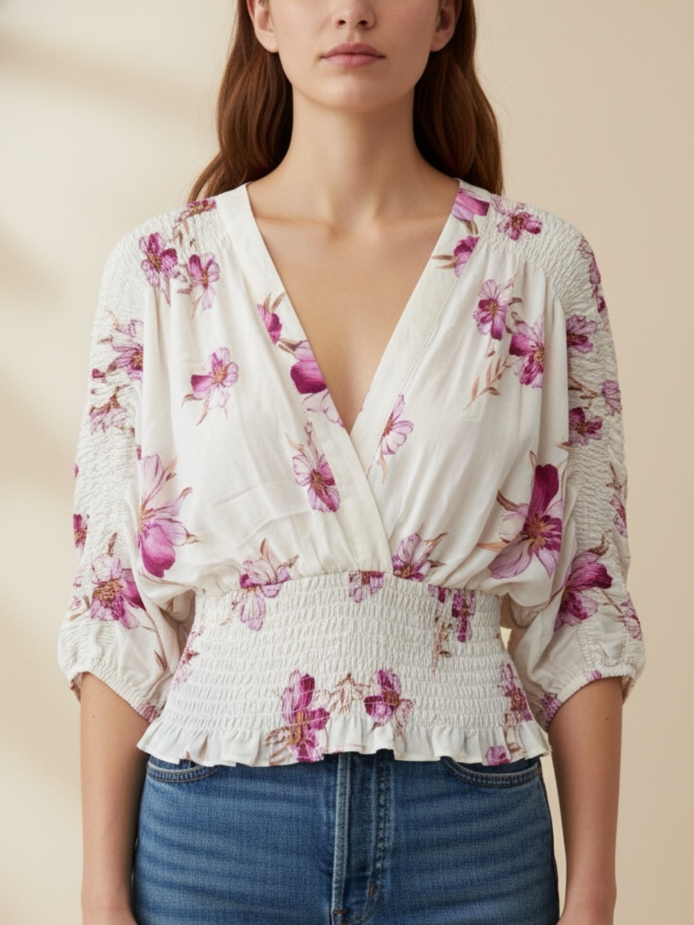 Women’s Y2K Floral Blouse (S)